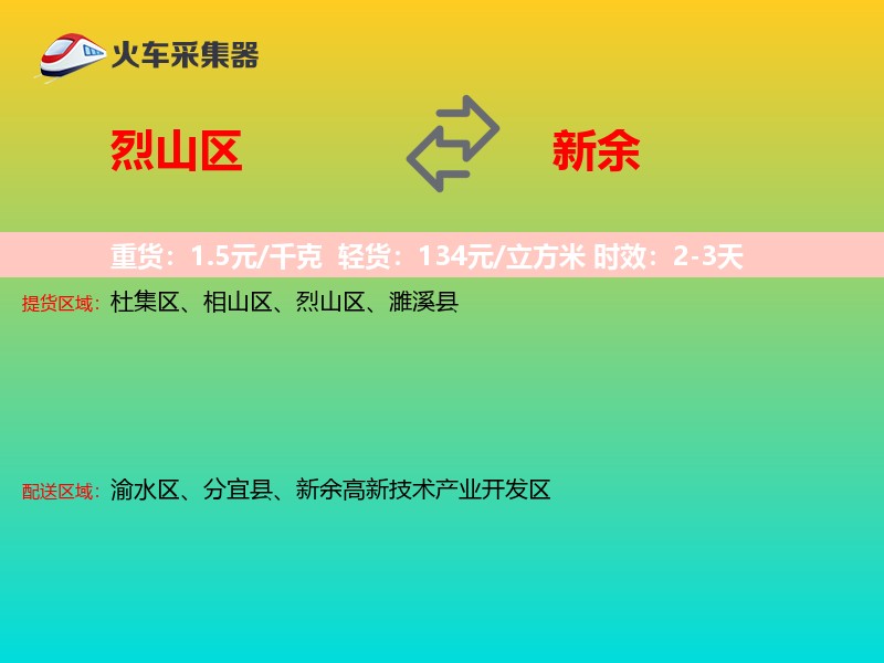 烈山区到新余物流专线