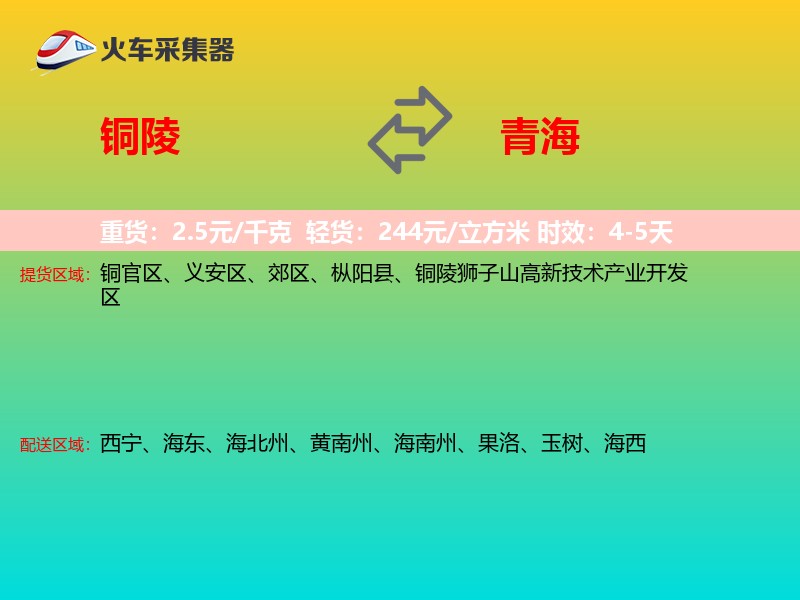 铜陵到青海长途搬家
