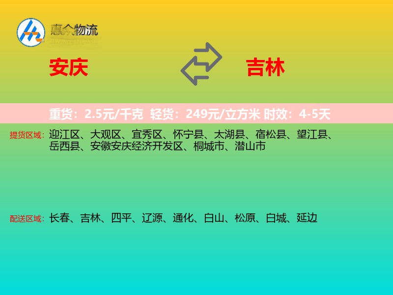 安庆到吉林长途搬家