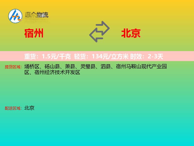 宿州到北京长途搬家