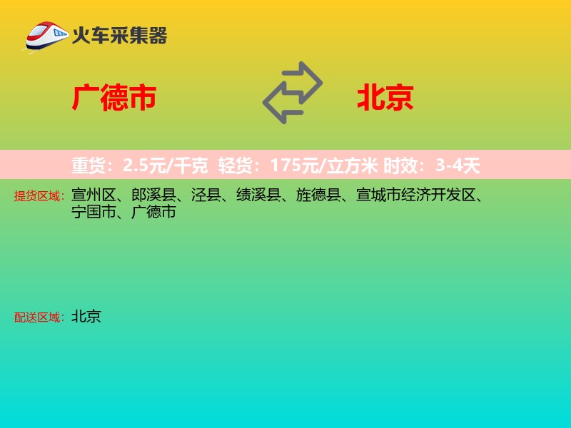 广德市到北京轿车托运
