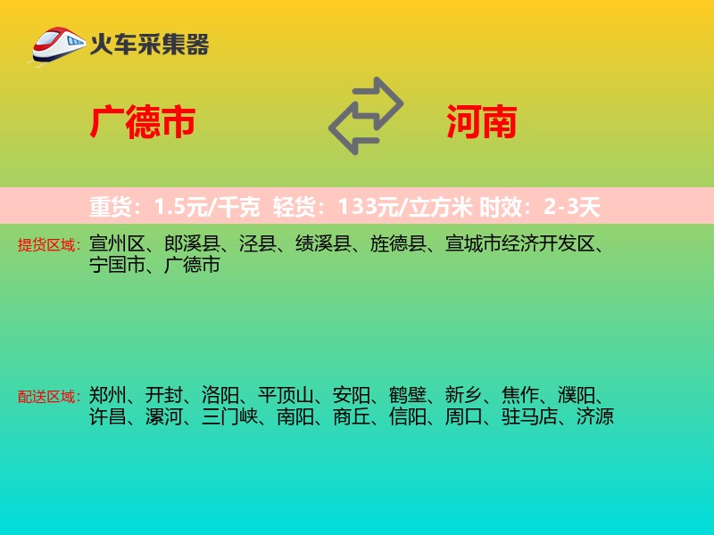 广德市到河南轿车托运