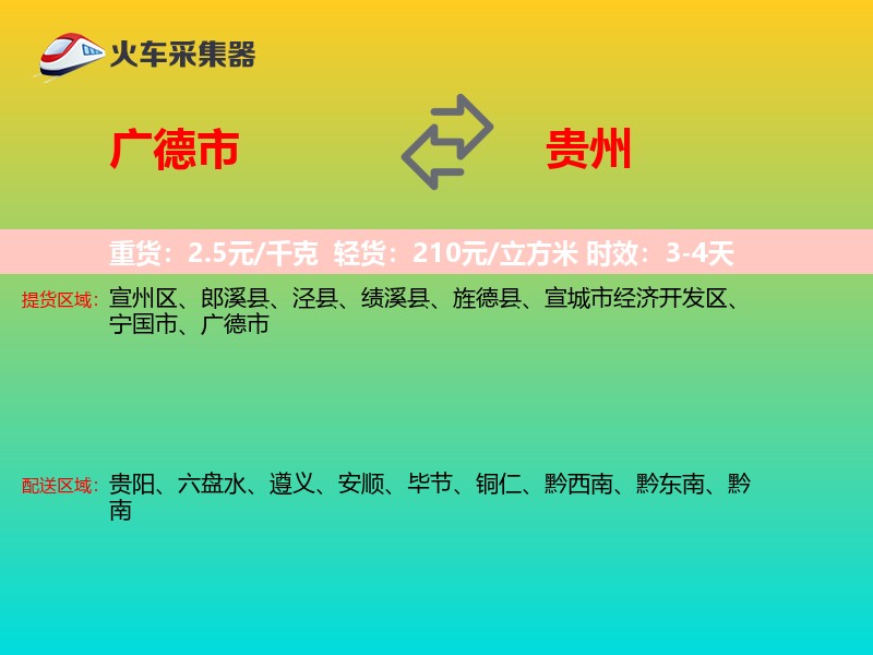 广德市到贵州长途搬家