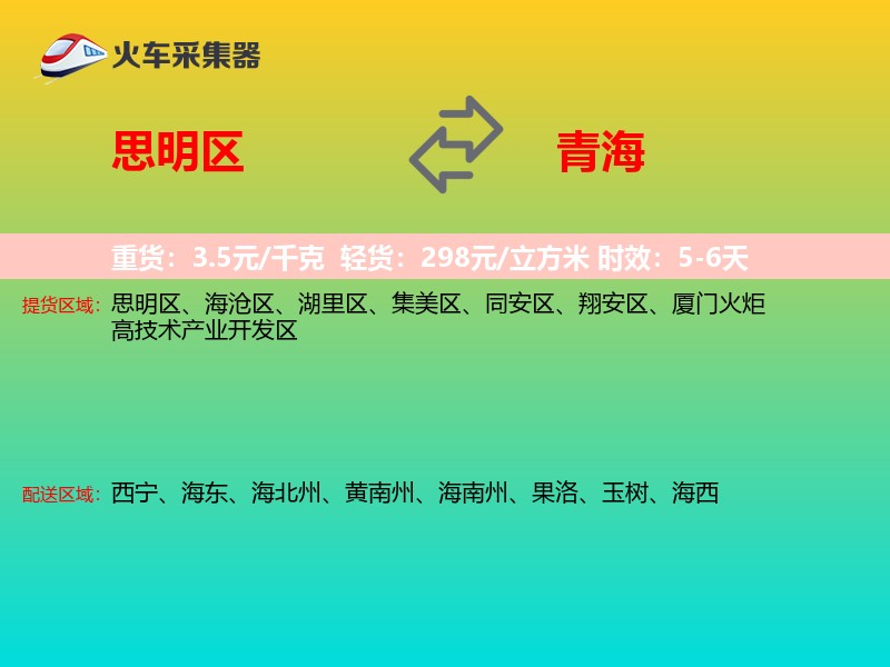 思明区到青海物流专线