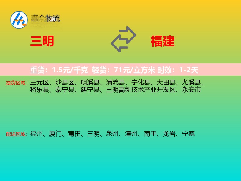 三明到福建长途搬家
