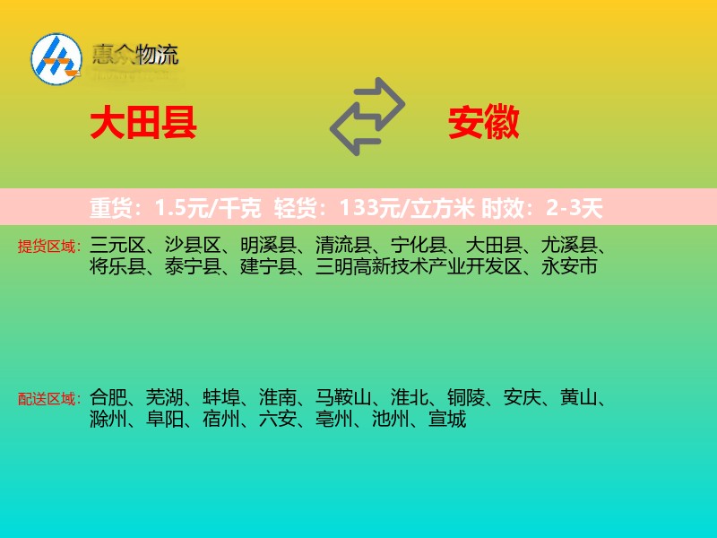 大田县到安徽长途搬家