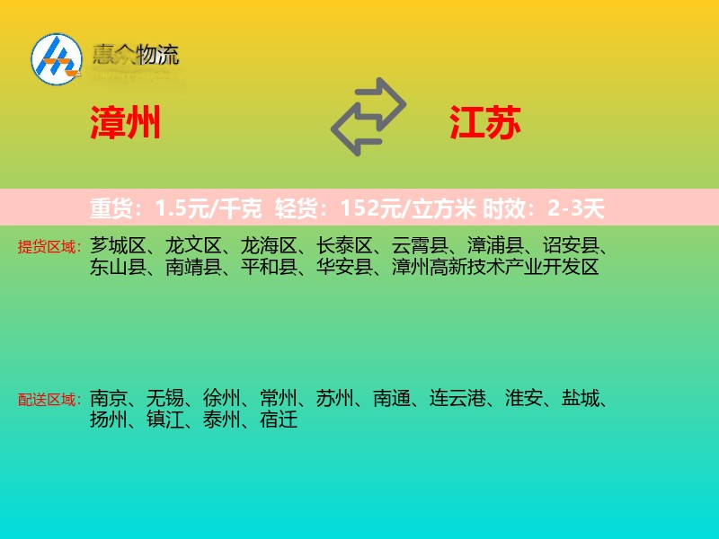 漳州到江苏长途搬家
