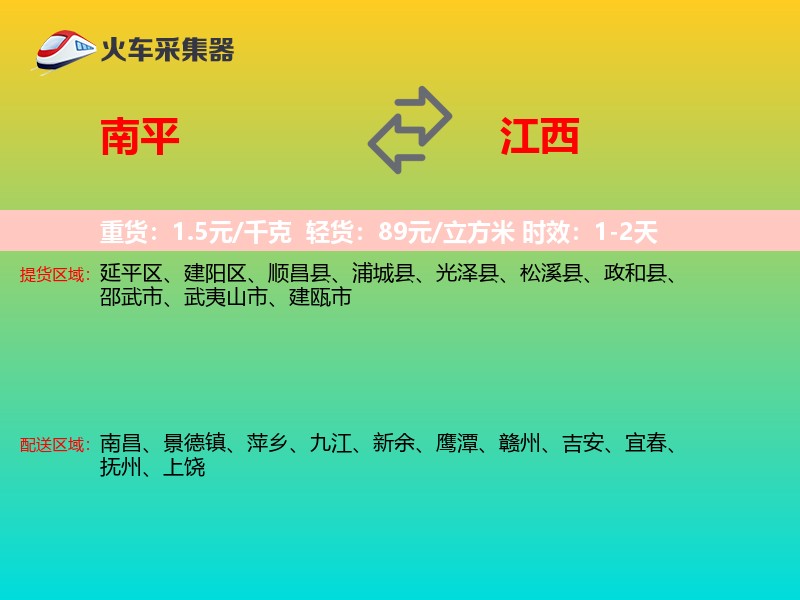南平到江西轿车托运