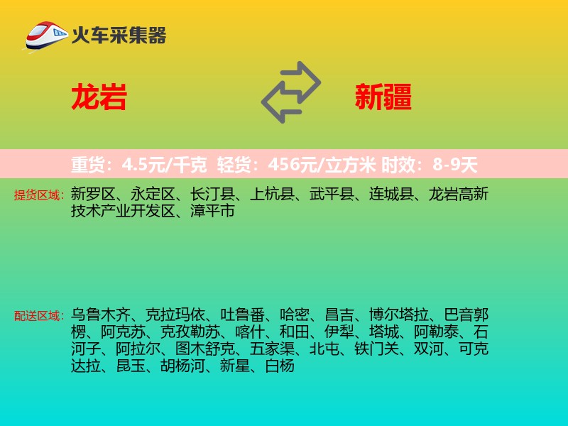 龙岩到新疆轿车托运