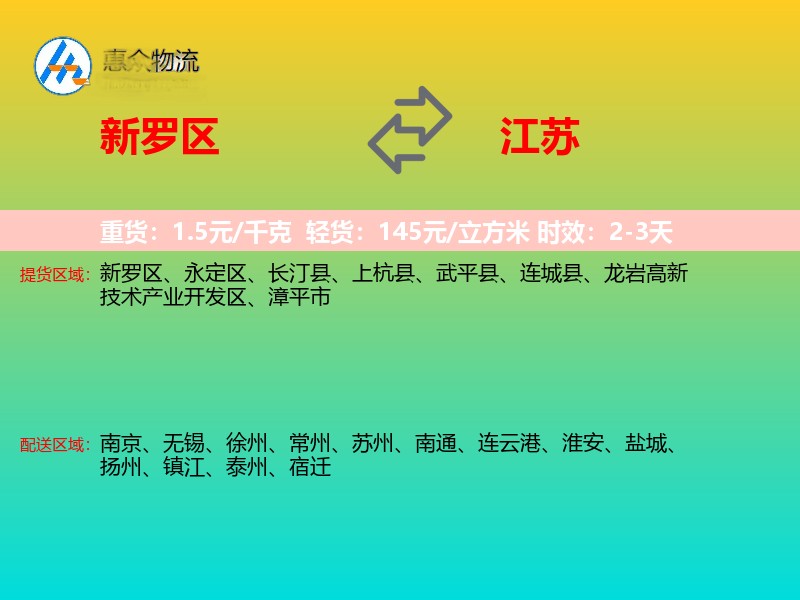 新罗区到江苏长途搬家
