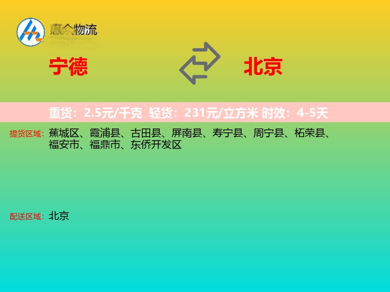 宁德到北京长途搬家