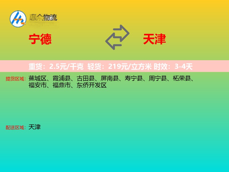 宁德到天津长途搬家