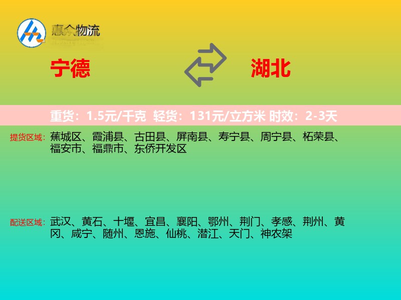 宁德到湖北长途搬家