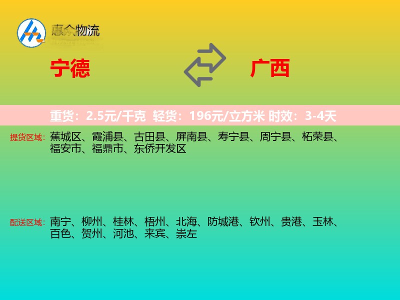 宁德到广西长途搬家
