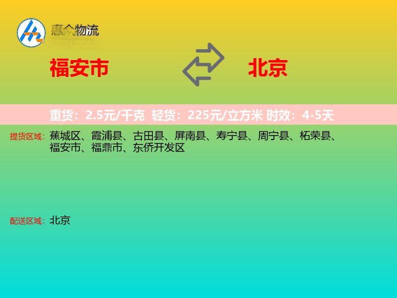 福安市到北京长途搬家