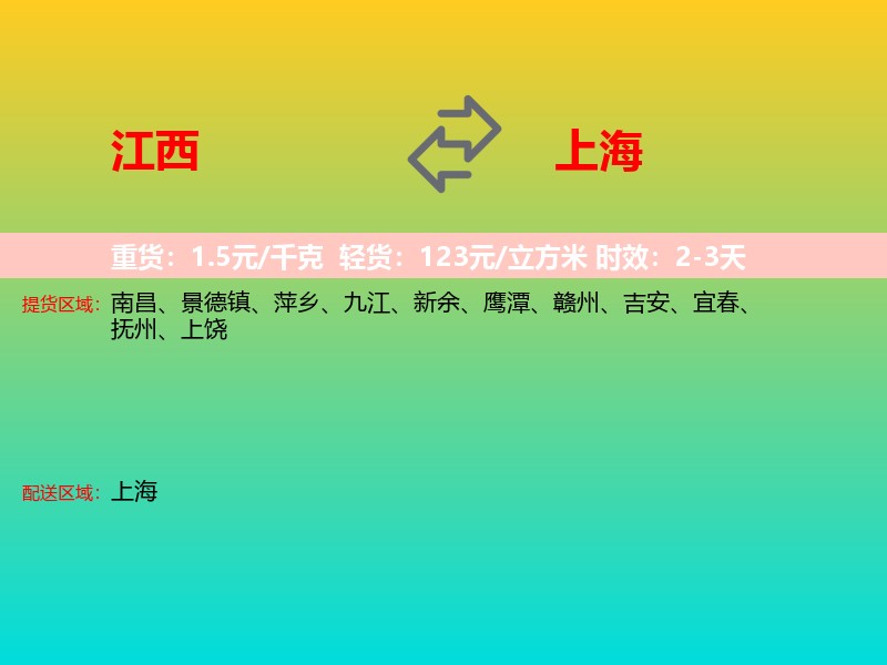 江西到上海长途搬家