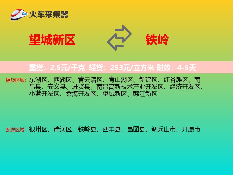 望城新区到铁岭物流专线