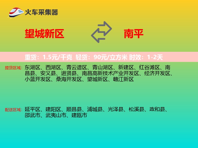 望城新区到南平物流专线