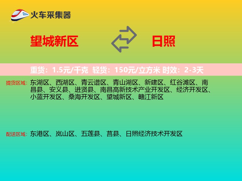 望城新区到日照物流专线
