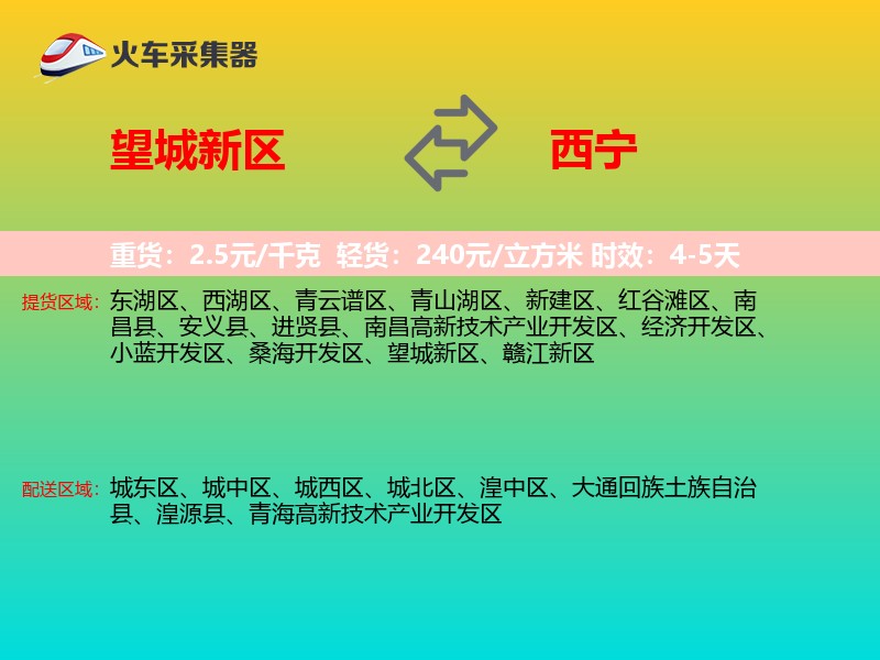望城新区到西宁物流专线