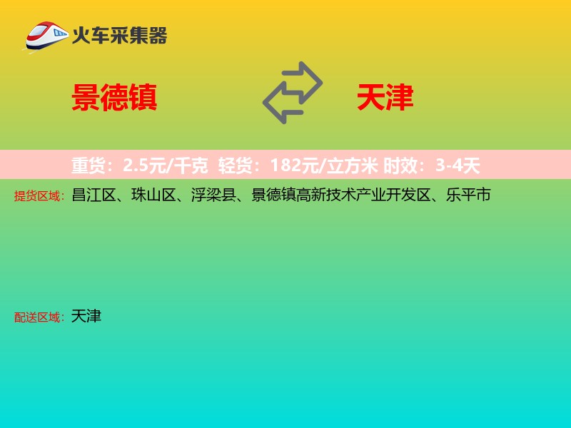 景德镇到天津物流专线