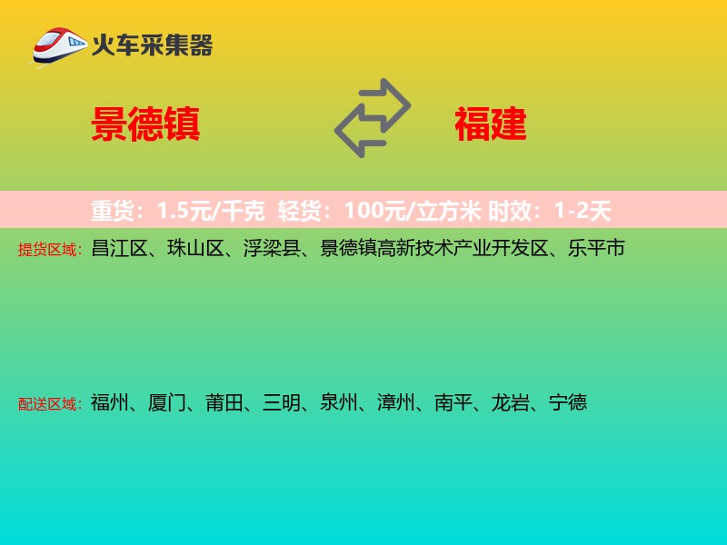 景德镇到福建长途搬家