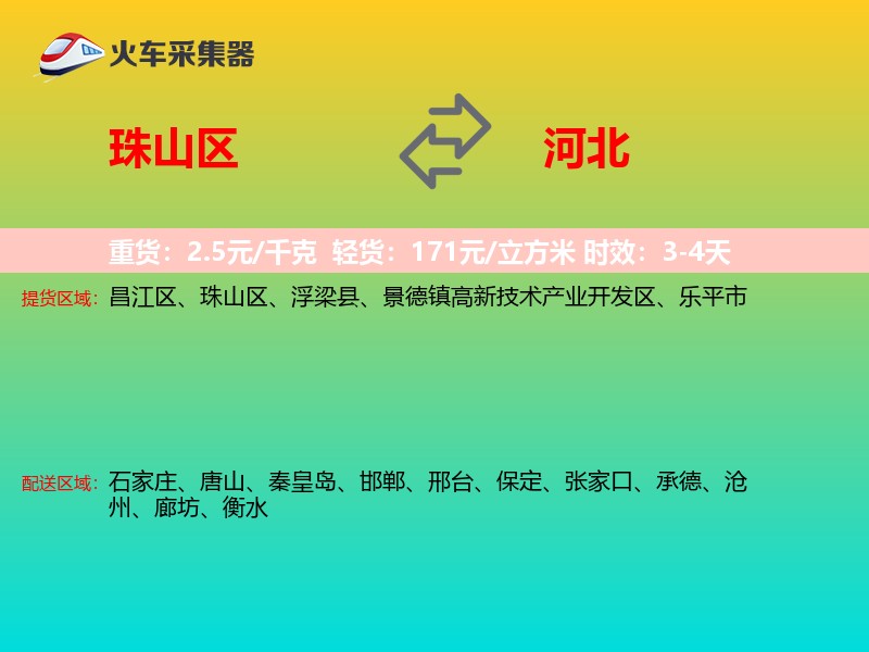 珠山区到河北物流专线