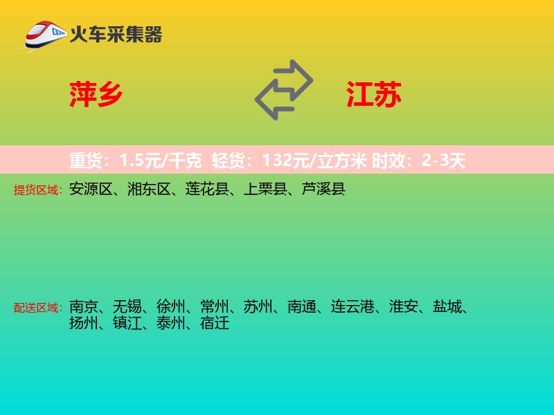 萍乡到江苏长途搬家
