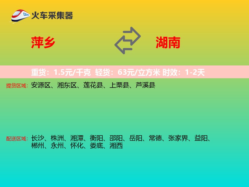 萍乡到湖南轿车托运