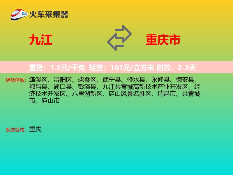 九江到重庆市轿车托运