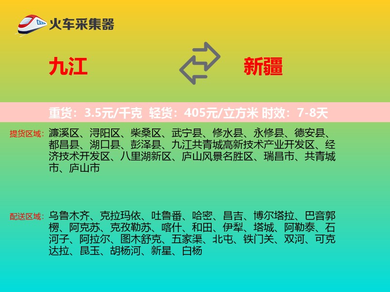 九江到新疆轿车托运