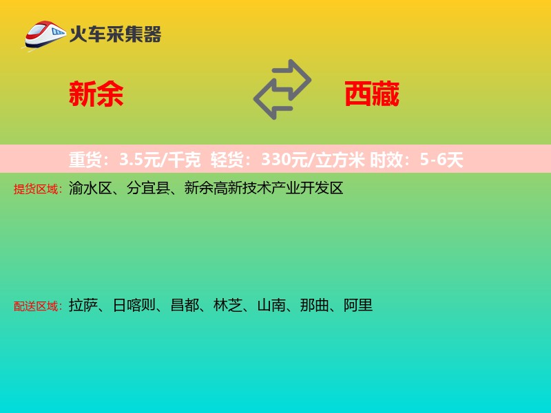 新余到西藏物流专线
