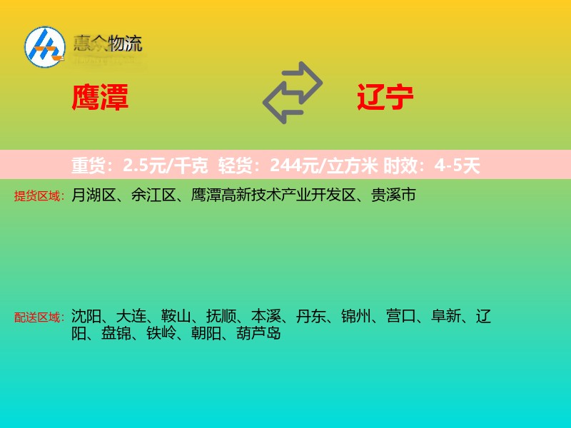 鹰潭到辽宁长途搬家