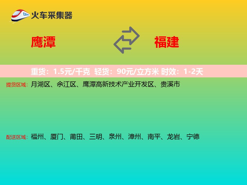 鹰潭到福建长途搬家