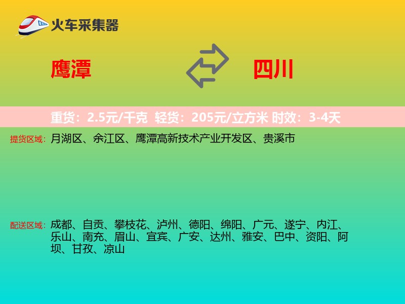 鹰潭到四川长途搬家