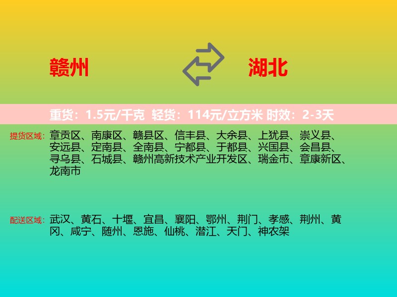 赣州到湖北长途搬家