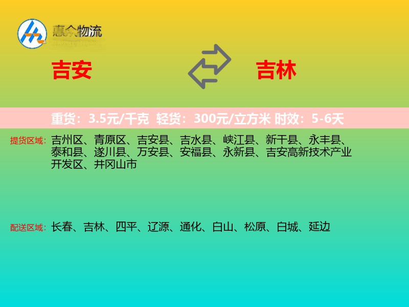 吉安到吉林轿车托运