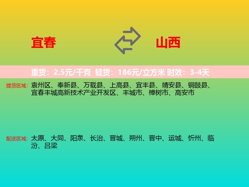 宜春到山西长途搬家