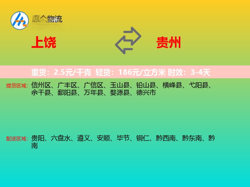 上饶到贵州长途搬家