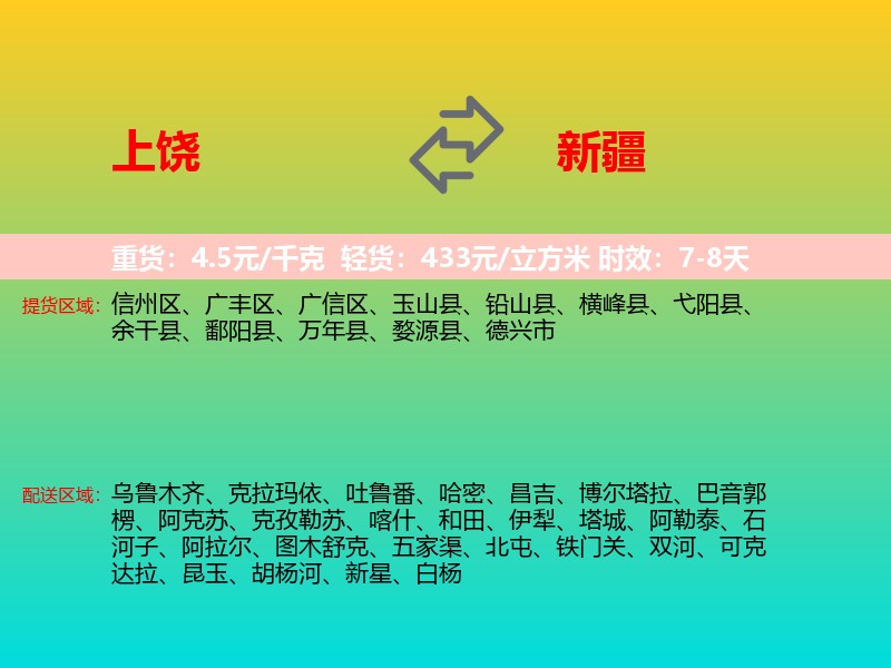 上饶到新疆长途搬家