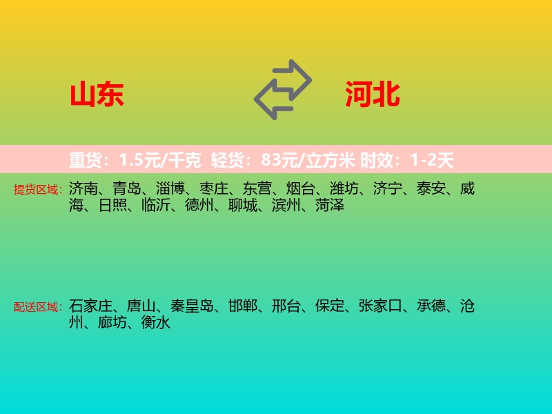 山东到河北长途搬家