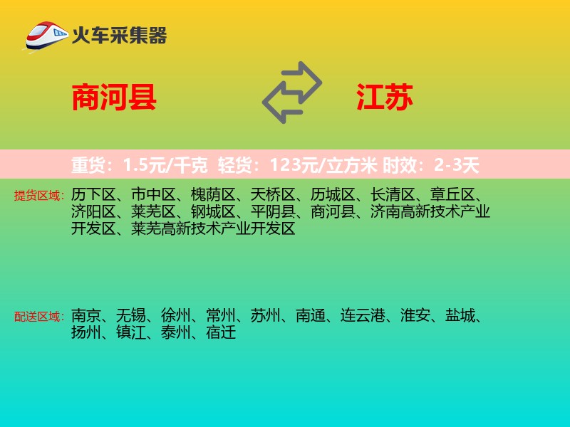 商河县到江苏物流专线