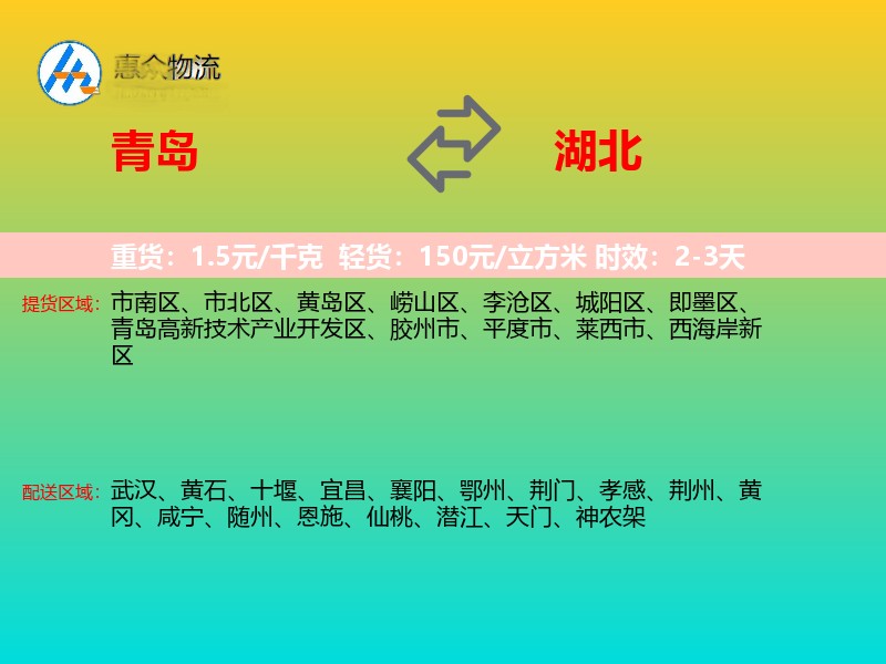 青岛到湖北轿车托运