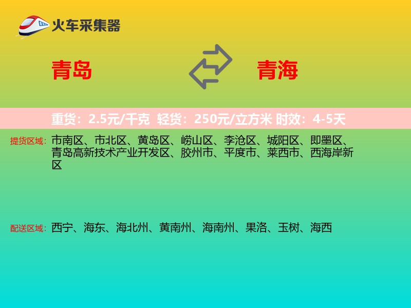 青岛到青海物流专线
