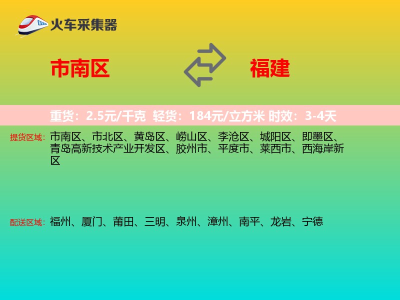 市南区到福建长途搬家