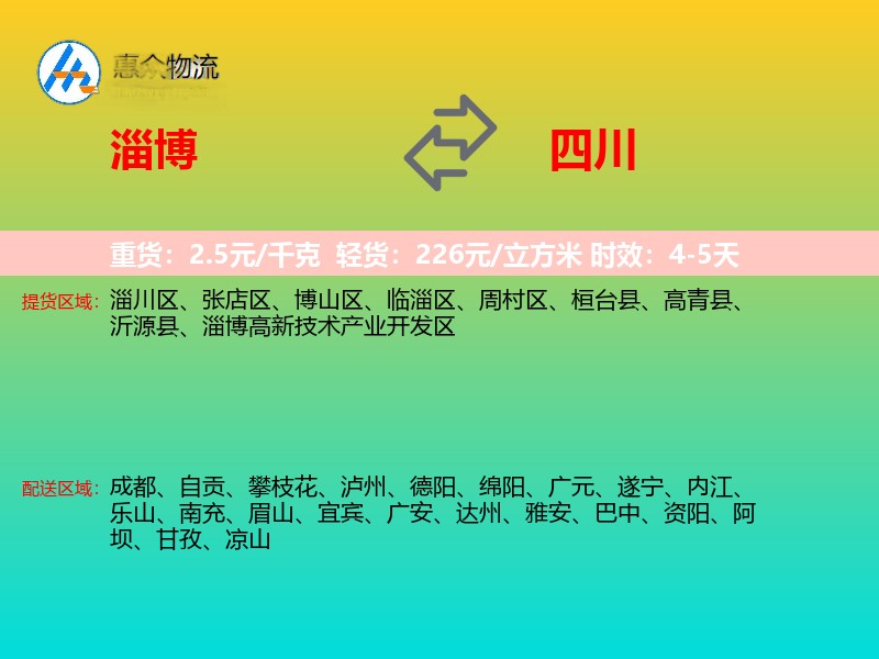 淄博到四川长途搬家