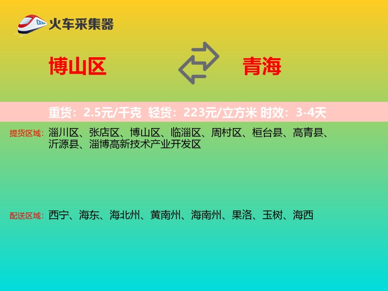 博山区到青海物流专线
