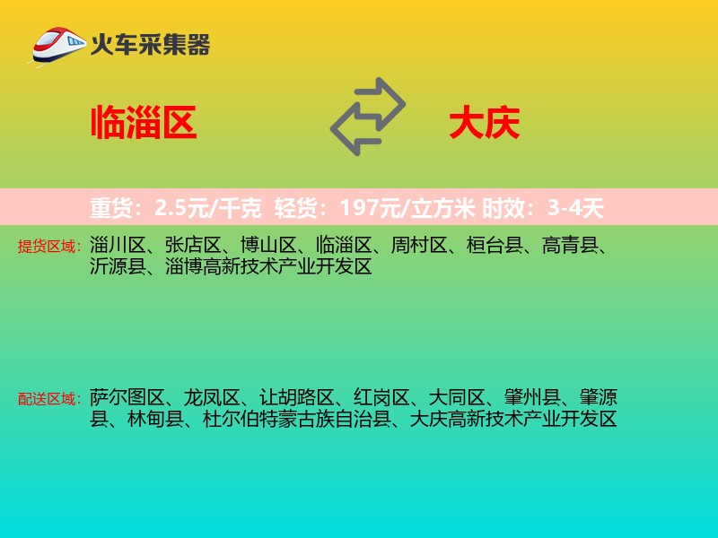 临淄区到大庆物流专线