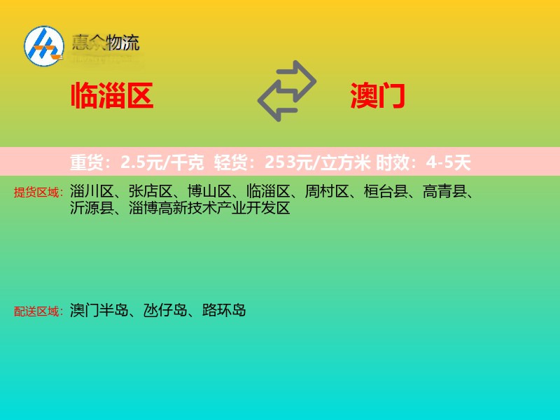 临淄区到澳门长途搬家