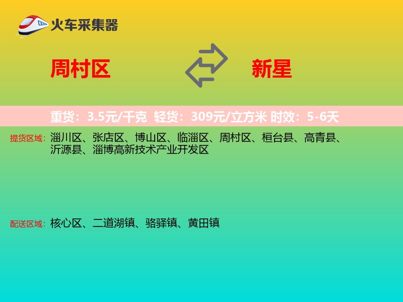 周村区到新星物流专线